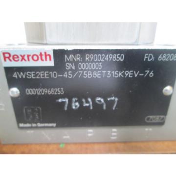 REXROTH Greece china 4WSE2EE10-45/75B8ET315K9EV-76  SERVO VALVE (REPAIRED) *NEW IN BOX*