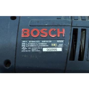 BOSCH 12524 24v PLATINUM 2.4Ah NiCd 2000 RPM 1/2&#034; CORDLESS HAMMER DRILL BUNDLE