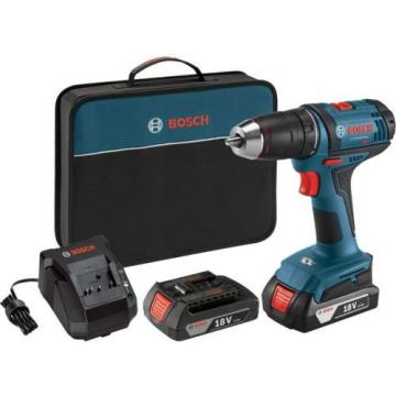 Drill Driver Kit 18 Volt Lithium-Ion Cordless Electric 1/2 in. Compact Bosch