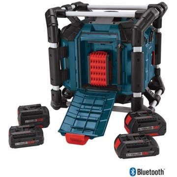 Bosch Water Resistant Cordless Bluetooth Jobsite Radio Power Box Blue Aluminum