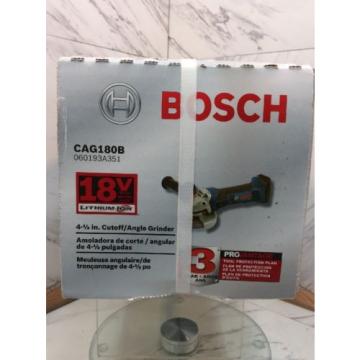 Bosch 18V 18 Volt Lithium Ion Cordless 4 1/2&#034; Angle Grinder CAG180 CAG180B NEW