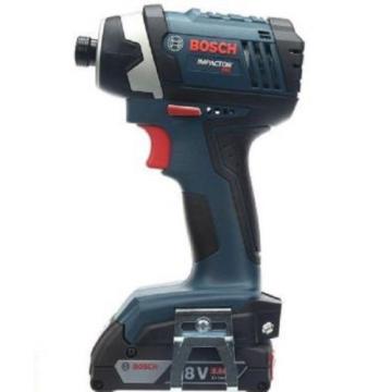 Bosch 18V 2Tool Kit w/Compact Tough Drill Driver Hex Impact Driver &amp; 2SlimPacks