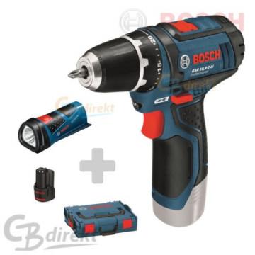 BOSCH ELECTRIC SCREWDRIVERS GSR 10,8-2-LI 2 ORIGINAL BATTERIES+L-BOXX+LAMP GLI