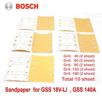 Bosch sandpaper For GSS 18V-LI GSS 140A sanding sheets, 10 pieces - 115 x 140mm