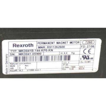 REXROTH Canada Italy MKD041B-144-KP0-KN PERMANENT MAGNET MOTOR W/ STOBER K102WG0200MT10