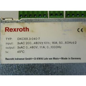 Rexroth Korea Canada Indramat DKC03.3-040-7-FW Eco-Drive Frequenzumrichter Serien Nr. DKC033-