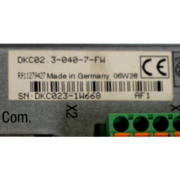 REXROTH Australia Greece INDRAMAT DKC02.3-040-7-FW SERVO DRIVE W/ BGR-DKC02.3-LK-SCK02