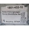 (NEW) France Mexico Rexroth Star Runner Block / Roller Rail 1851-432-10 #2 small image