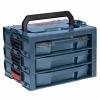Bosch 17.25-in 3-Drawer Blue Plastic Organizer Chest Cabinet Lockable Tool Box #1 small image