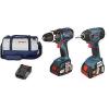 Bosch Blue CORDLESS DRILL KIT 18V Li-ion 2Pcs,Electronic Motor &amp; Cell Protection #1 small image
