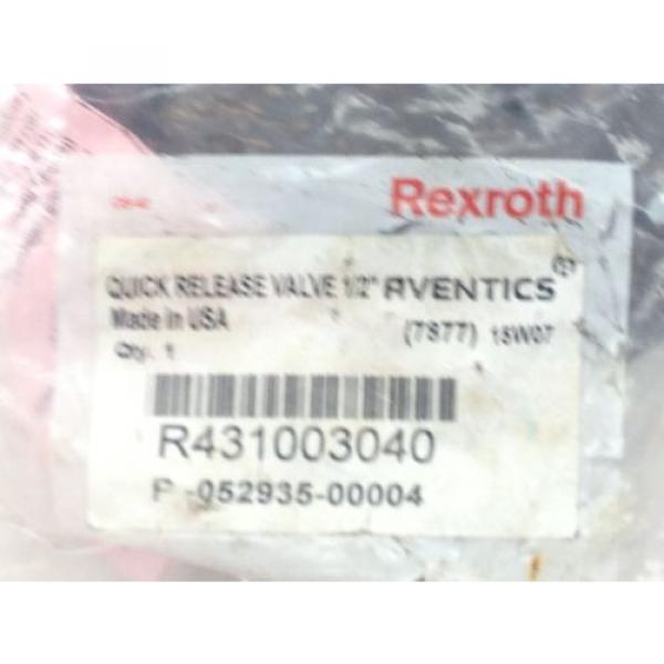 NIB! USA USA REXROTH / AVENTICS R431003040  QUICK RELEASE PNEUMATIC EXHAUST VALVE  (B82) #2 image