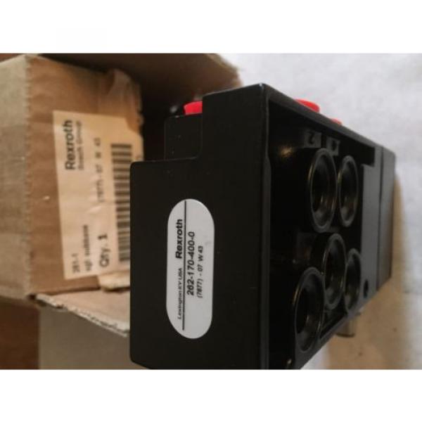 NEW Australia Italy REXROTH 262-170-400-0 PNEUMATIC VALVE 261-170 SGL BASE,BOX1 #3 image