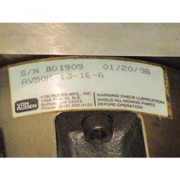 VON India Canada RUDEN HYDRAULIC MOTOR No. AV50K-13-16-A #4 image