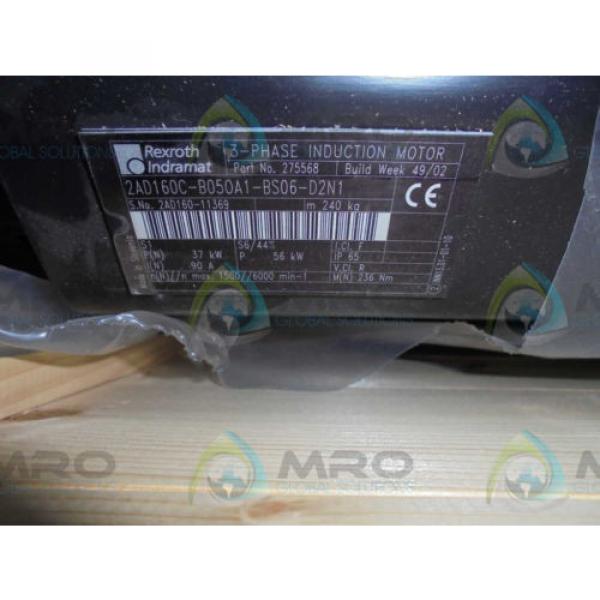 REXROTH Greece Canada INDRAMAT 2AD160C-B050A1-BS06-D2N1 SERVO MOTOR SPINDLE *NEW IN BOX* #1 image