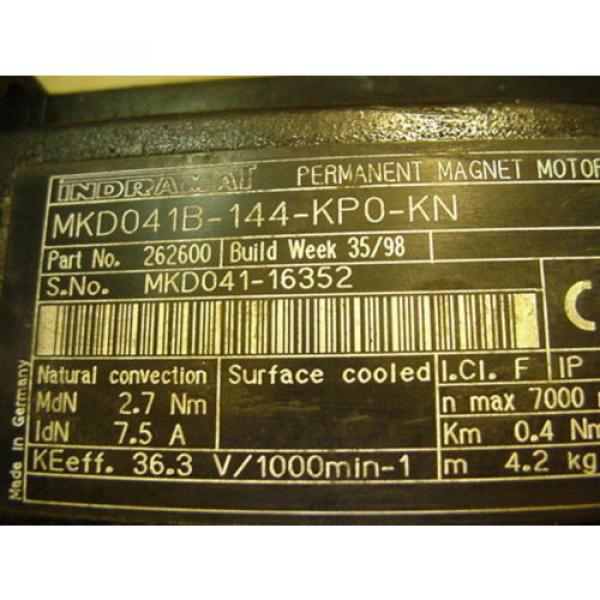 REXROTH Egypt India INDRAMAT SERVO MOTOR MKD041B-144-KPO-KN #3 image