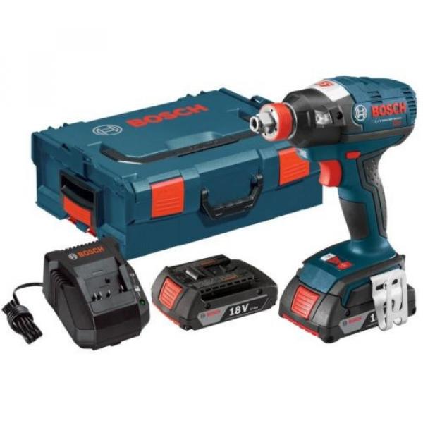 Bosch Li-Ion Impact Driver/Drill Cordless Power Tool Kit 1/2&#034; 18V Hex #1 image