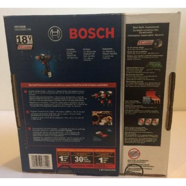 NEW BOSCH IDH182B 18V Socket Ready 1/4&#034; Hex Impact Driver + 1/2&#034; Drive Wrench #6 image