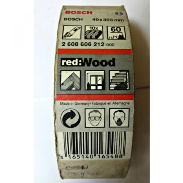 BOSCH REDWOOD 10 FOGLI ABRASIVI 40x303mm grana 60 2608606212 10x sheet 60 grain #1 image