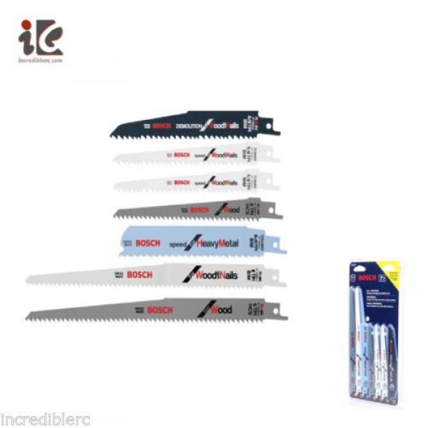 Brand New Bosch RAP7PK 7-Pack Carbon &amp; Bi-Metal Reciprocating Saw Blade Set #1 image