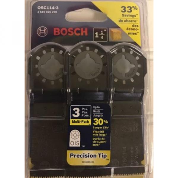 Bosch OSC114-3 1-1/4-Inch Multi-Tool Precision Plunge Cut Blade - Wood - 3 Pack #1 image