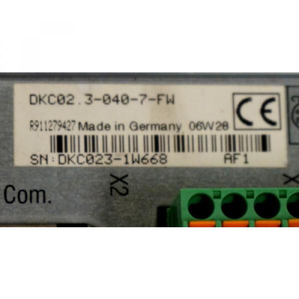 REXROTH Australia Greece INDRAMAT DKC02.3-040-7-FW SERVO DRIVE W/ BGR-DKC02.3-LK-SCK02 #3 image